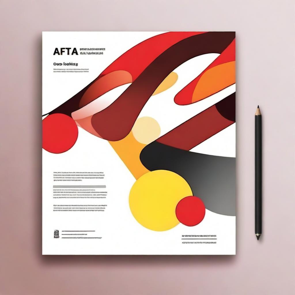 Generate an image of an A4 sized, left-bound report cover page featuring a simple, yet engaging design