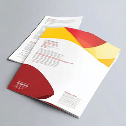 Generate an image of an A4 sized, left-bound report cover page featuring a simple, yet engaging design