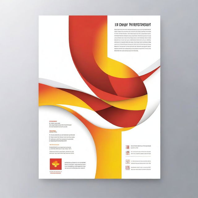 Generate an image of an A4 sized, left-bound report cover page featuring a simple, yet engaging design