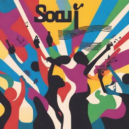 A vibrant and energetic promotional image for a music event called 'Music Soul Promotion'