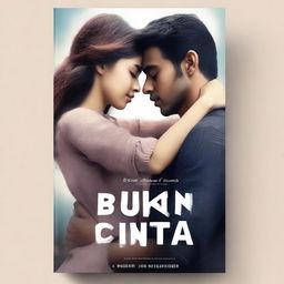 Create a novel cover titled 'Bukan Cinta'