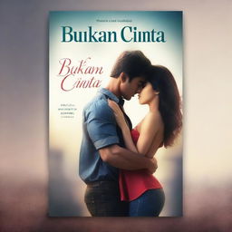 Create a novel cover titled 'Bukan Cinta'