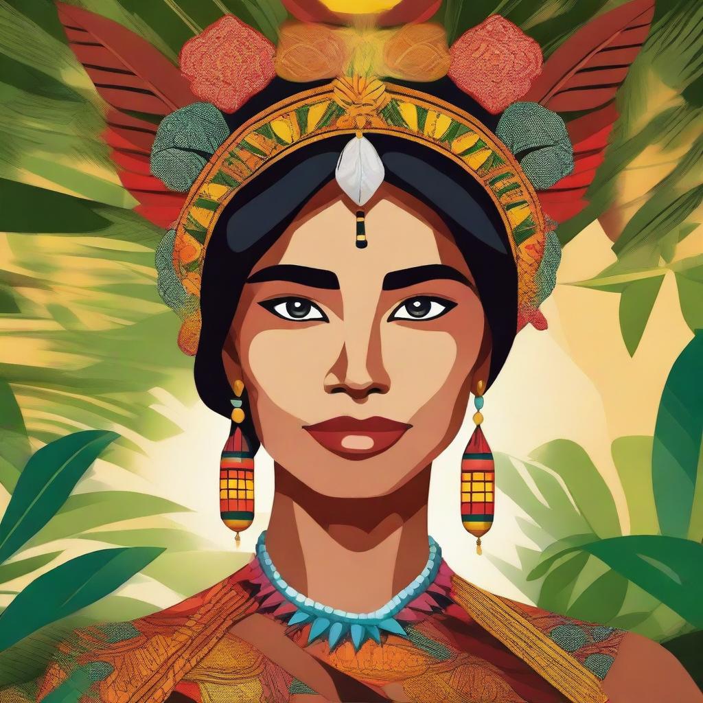 Create an image of an indigenous Indonesian girl