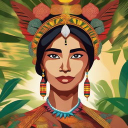 Create an image of an indigenous Indonesian girl