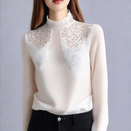 A stylish and elegant blouse displayed on a mannequin