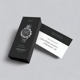 Create a gift card design for a watch