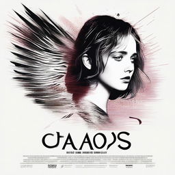 Design a movie poster for the film 'Chaos Angel' starring Maya Hawke