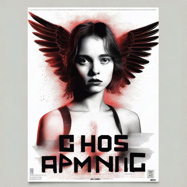 Design a movie poster for the film 'Chaos Angel' starring Maya Hawke and produced by Christian Lee Hutson