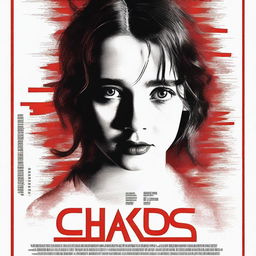 Design a movie poster for the film 'Chaos Angel' starring Maya Hawke and produced by Christian Lee Hutson