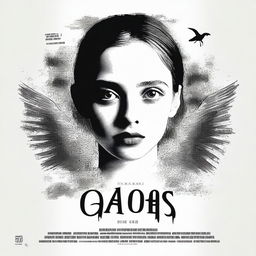 Design a movie poster for the film 'Chaos Angel' starring Maya Hawke and produced by Christian Lee Hutson