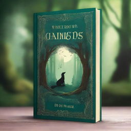 A captivating book cover featuring an enchanting forest scene with mystical creatures and a hidden path leading to an ancient castle