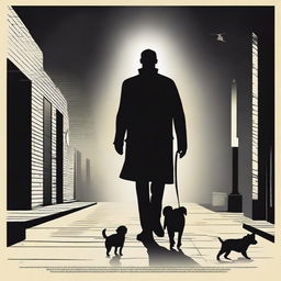 Create a movie poster for a film titled 'The Dog Walker'