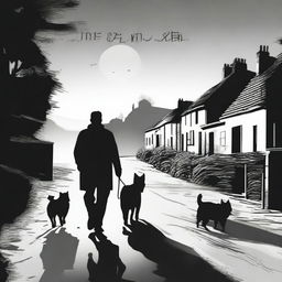 Create a movie poster for a film titled 'The Dog Walker'