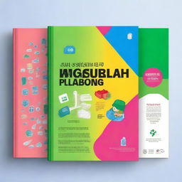 Design a book cover for a book titled 'Mengelolah Limbah Plastik'