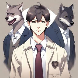 Depiction of a handsome Korean high school boy who is part of a werewolf clan