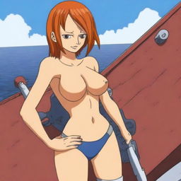 A detailed illustration of Nami from One Piece