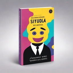 Create a book cover for a collection of short stories that explore themes between laughter and drama