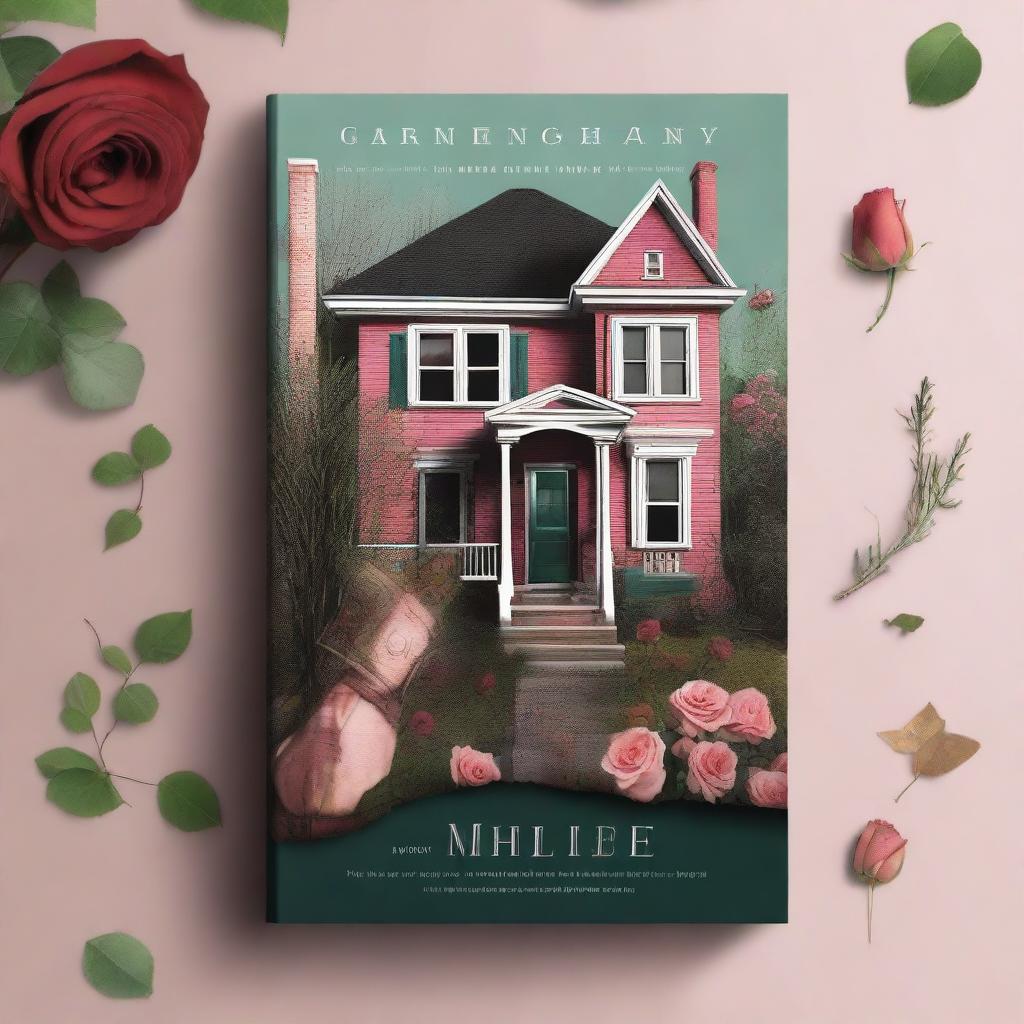 A book cover for a crime novel featuring a young woman moving into a house in a wealthy neighborhood