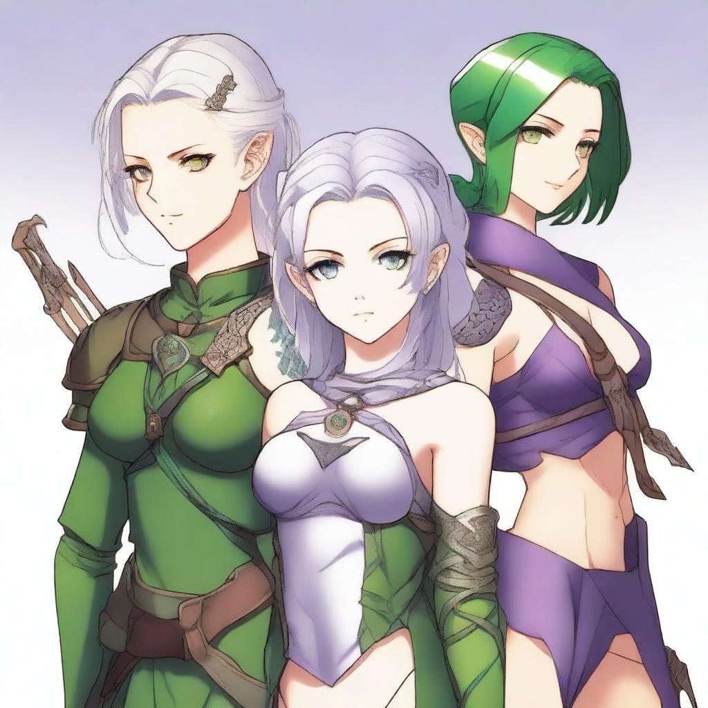 Three girls stand bravely staring at the camera