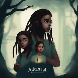 Create a dark fantasy book cover titled 'AKUDAYA'