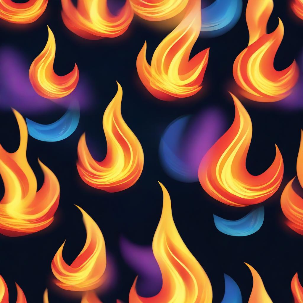 Create a background with a mystical fire theme