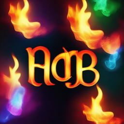 Create a cover background with a mystical fire theme