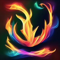 Create a cover background with a mystical fire theme