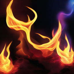 Create a cover background with a mystical fire theme