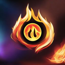 Create a cover background with a mystical fire theme