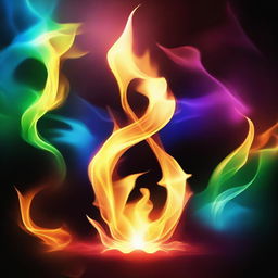 Create a cover background with a mystical fire theme