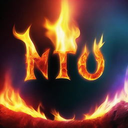 Create a cover background with a mystical fire theme