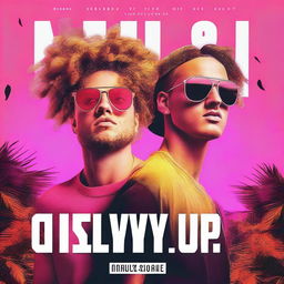 A YouTube thumbnail for a music video promotion channel featuring Robin Schulz and Izzy Bizu's song 'Only Way Is Up'