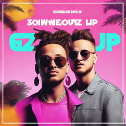 A YouTube thumbnail for a music video promotion channel featuring Robin Schulz and Izzy Bizu's song 'Only Way Is Up'