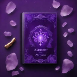 A mystical and enchanting book cover titled 'The Amethyst Stone'