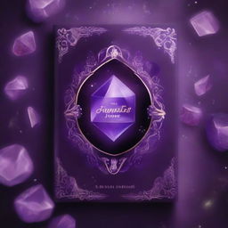 A mystical and enchanting book cover titled 'The Amethyst Stone'