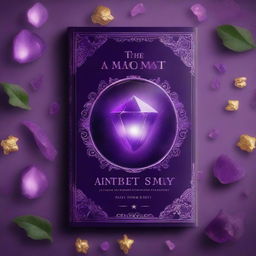 A mystical and enchanting book cover titled 'The Amethyst Stone'