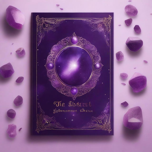 A mystical and enchanting book cover titled 'The Amethyst Stone'