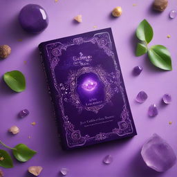 A mystical and enchanting book cover titled 'The Amethyst Stone'