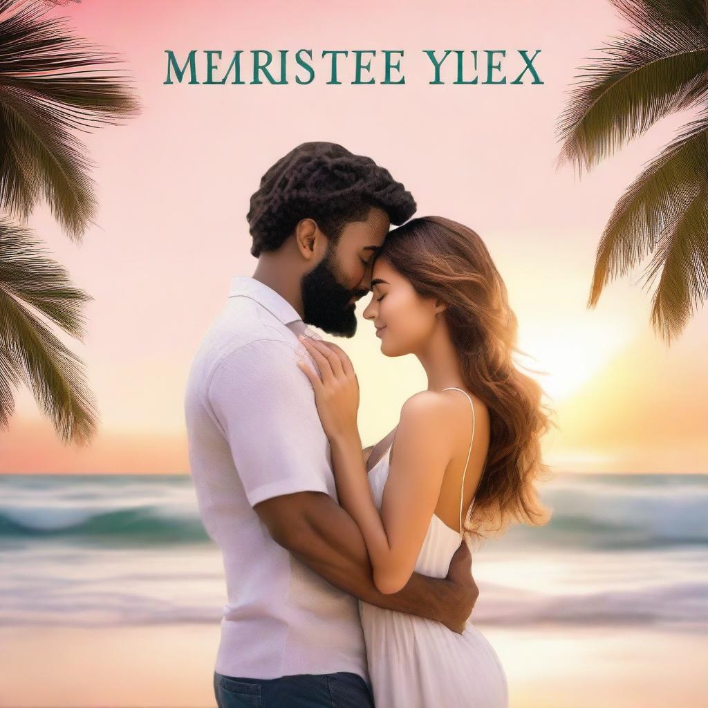 A romantic ebook cover featuring a couple in a warm embrace