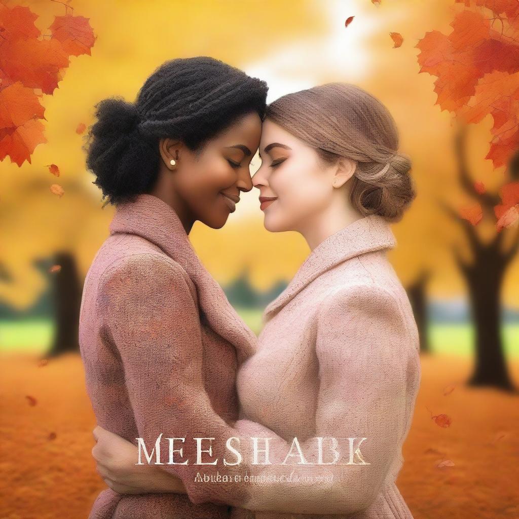 A romantic ebook cover featuring a sapphic couple in a loving embrace