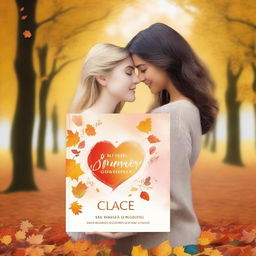 A romantic ebook cover featuring a sapphic couple in a loving embrace