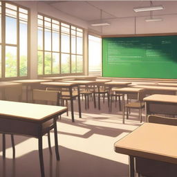 A detailed school background in an anime style