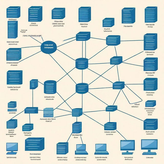 A detailed illustration of computer networks, including the OSI and TCP/IP protocols