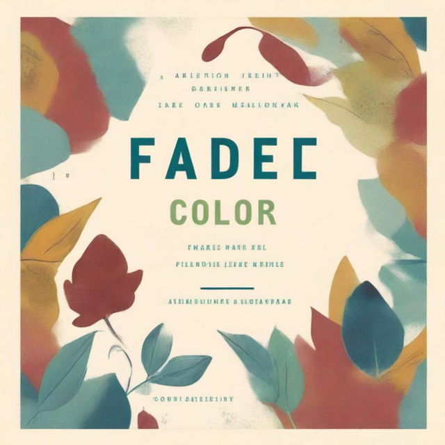 A book cover titled 'Faded Color', depicting the journey of life development through hard work while retaining the residue of the past