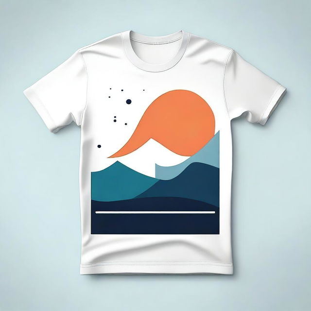 A stylish and trendy T-shirt design featuring a modern and minimalist graphic