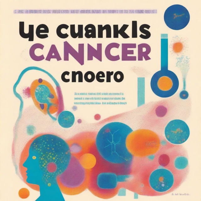 Diseña una carátula de libro titulada '¿Qué es el cáncer?'