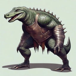 Create an image of an alligator warforged from Dungeons and Dragons