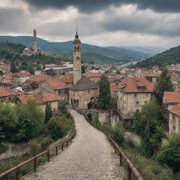 Bosnia Herzegovina with steampunk theme