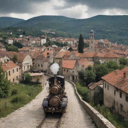 Bosnia Herzegovina with steampunk theme