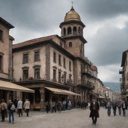 Kosovo with steampunk theme